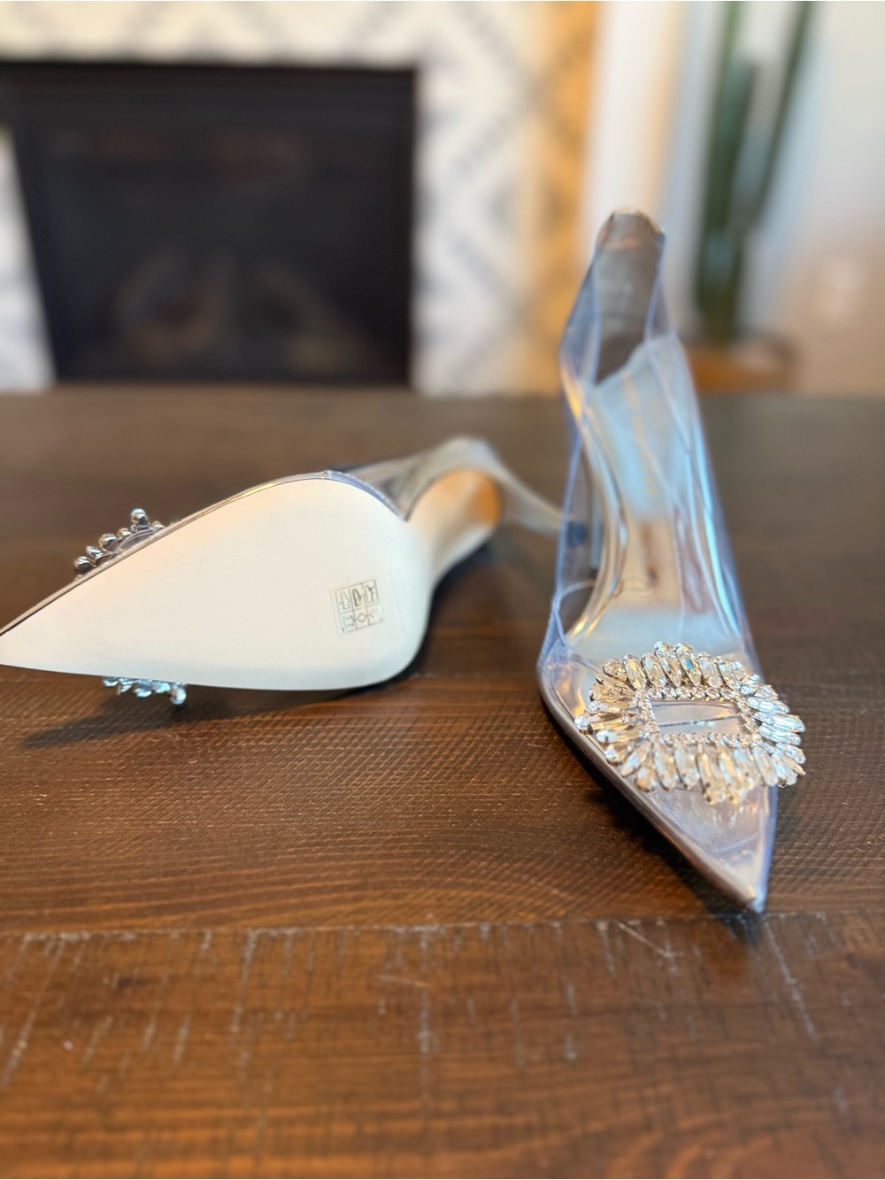 Clear Good American “Cinder F*cking Rella” Heels - Picture 3 of 5